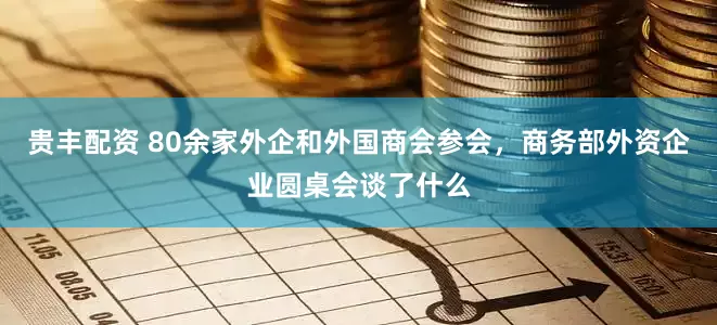 贵丰配资 80余家外企和外国商会参会，商务部外资企业圆桌会谈了什么
